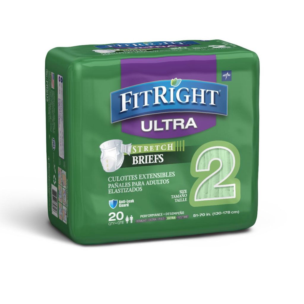 FitRight Stretch Ultra Incontinence Briefs with Center Tab Orbit Medical