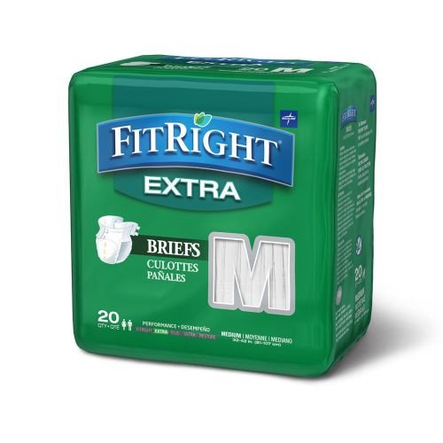 Medline FitRight Extra Adult Briefs with Tabs, Heavy Absorbency - Orbit  Medical